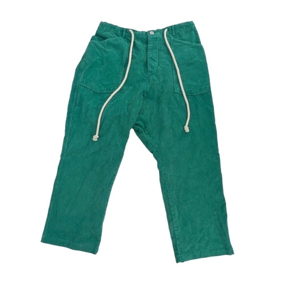 NWT Kimchi Blue Turquoise Corduroy Elastic Waistband Pants Size Large Women’s